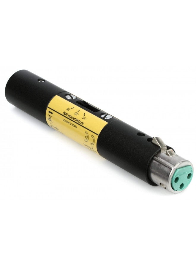 Shure A15AS Switchable Attenuator (15, 20, 25 dB), Passes Phantom Power