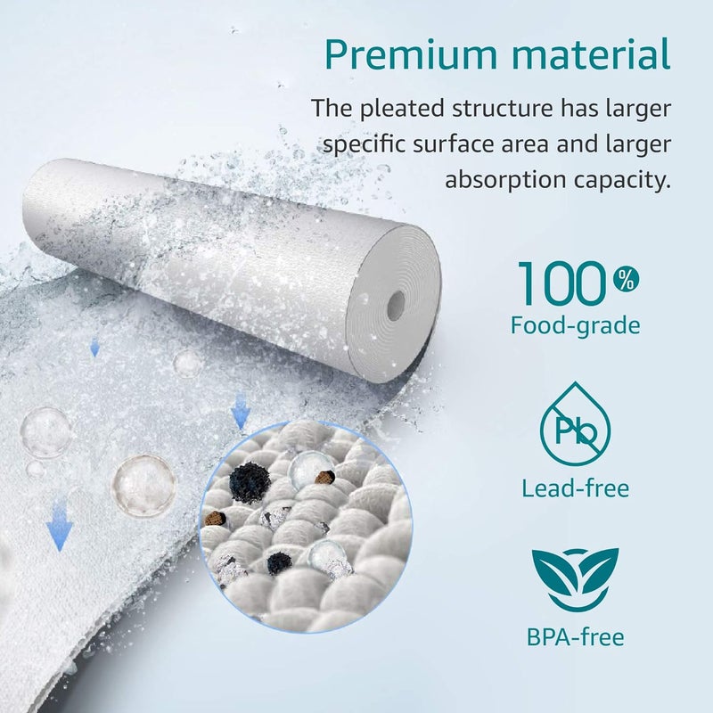AquaCrest فلتر مياه كامل AP110 للمنزل، فلتر رواسب، 5 ميكرون، بديل لـ 3M® Aqua-Pure AP110، Culligan® P5، APEC، GE FXUSC، Whirlpool®، أي فلتر مياه منزلي بحجم 10" × 2.5"، عبوة من 6 - Image 4