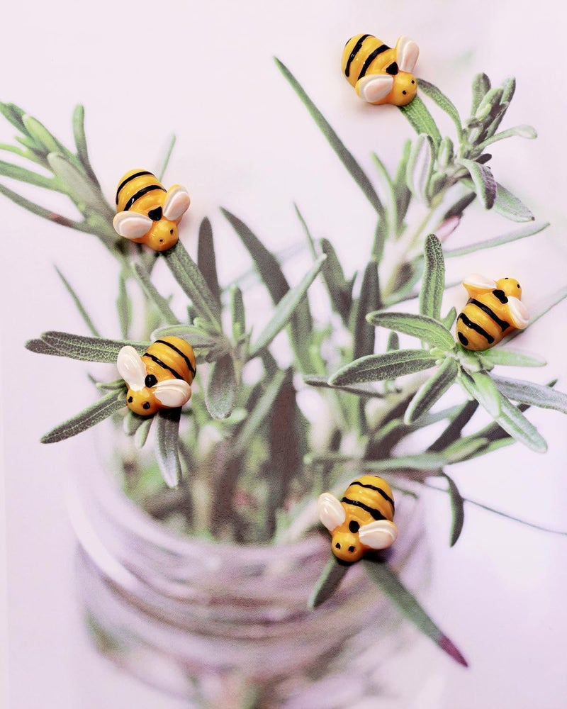 PPhtony Tiny Resin Bees 30Pcs Small Plastic Flatback Bumble Bee Decor Embellishments for Art Crafts Birthday Party Table Decoration (30) - Image 4