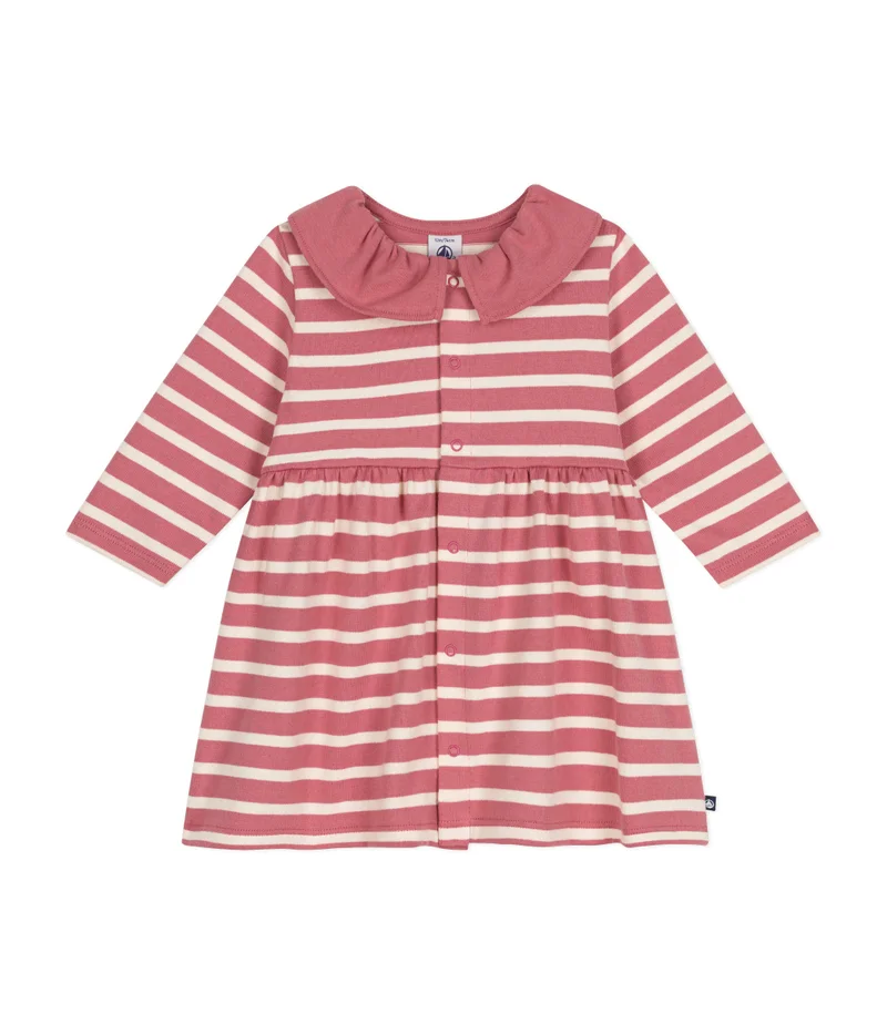 Petit Bateau Striped Ruffle Dress