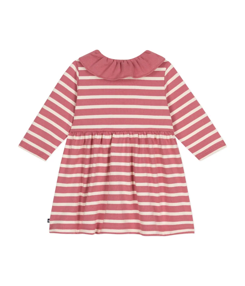 Petit Bateau Striped Ruffle Dress