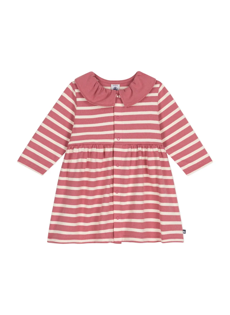 Petit Bateau Babies' Long-Sleeved Thick Jersey Dress