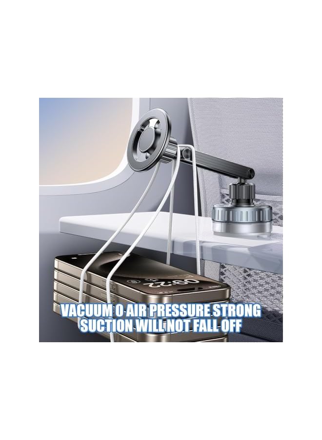 S-TOP Magnetic Car Phone Holder, 360° Strong N52 Vacuum Magnetic Suction Cup Phone Mount for Mag-Safe Cell Phone Holders for Car Gym Mirror Mount Gym Kitchen Office Smooth Surface for i/Phone & And-roid - Image 1