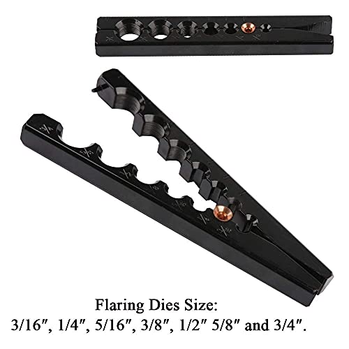 Wostore Tubing Flaring Tool Kit - 7 Dies for Eccentric Flares on 3/16-3/4 inch Copper Pipes - Ideal for Refrigeration HVAC Plumping Work - Image 3
