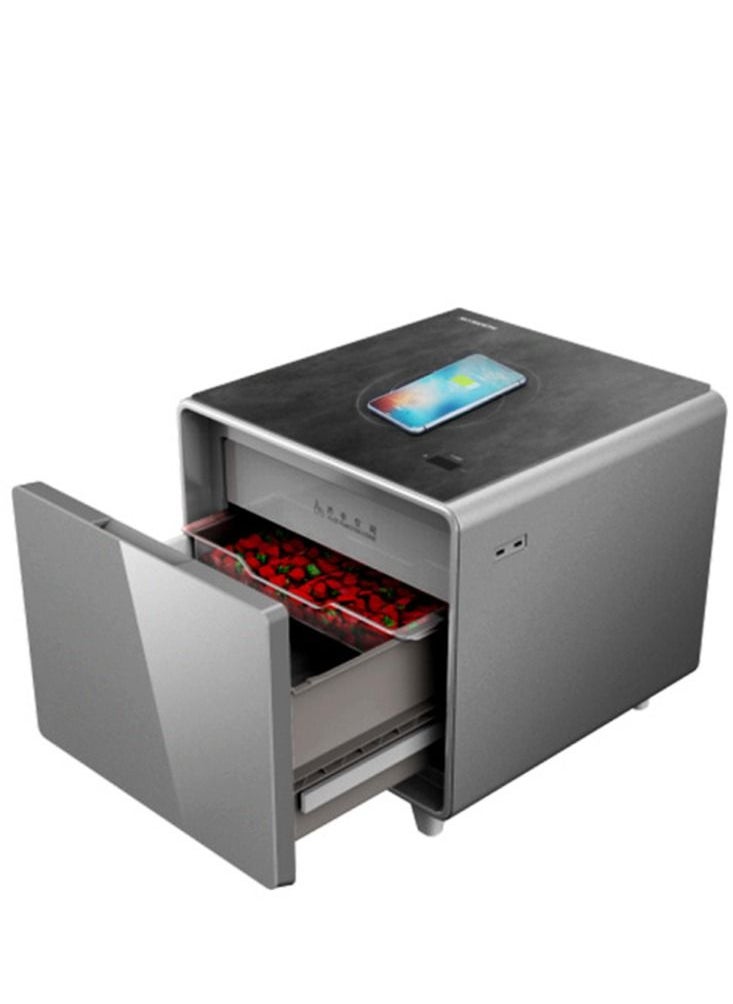 Cool Baby - 30L Smart Coffee Table Minibar Ice Bar Sofa Corner Cabinet Nightstand Table Refrigerator With Wireless Charging USB Charger Cooling Drawer Adjustable Temperature Control - Image 1