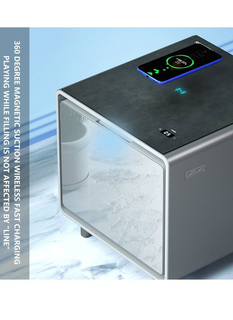 Cool Baby - 30L Smart Coffee Table Minibar Ice Bar Sofa Corner Cabinet Nightstand Table Refrigerator With Wireless Charging USB Charger Cooling Drawer Adjustable Temperature Control - Image 1