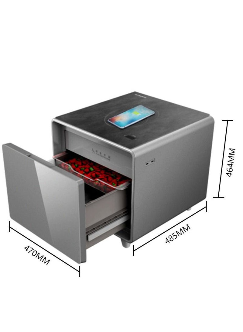 Cool Baby - 30L Smart Coffee Table Minibar Ice Bar Sofa Corner Cabinet Nightstand Table Refrigerator With Wireless Charging USB Charger Cooling Drawer Adjustable Temperature Control - Image 1