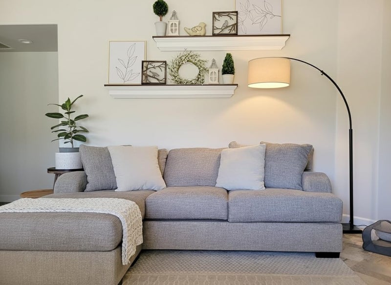 Brightech Logan Arc Floor Lamp, Bright Standing Lamp for Living Rooms, Offices & Bedrooms, Modern Living Room DÃ©cor, Tall Hanging Floor Lamp for Reading and More â€“ Black - Image 3