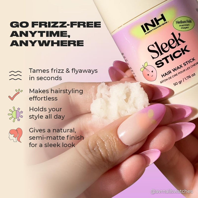 INH شمع شعر INH سليك ستيك للتشطيب والتنعيم | منتج تصفيف خالي من الفوضى وسهل الحمل للتخلص من الشعر المتطاير والتجاعيد. 1.76 أونصة - Image 2