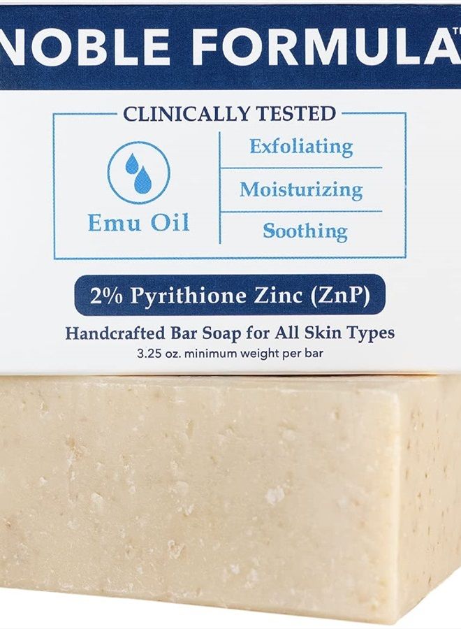 Noble Formula 2% Pyrithione Zinc (ZnP) Original Emu Bar Soap, 3.25 oz - Image 1