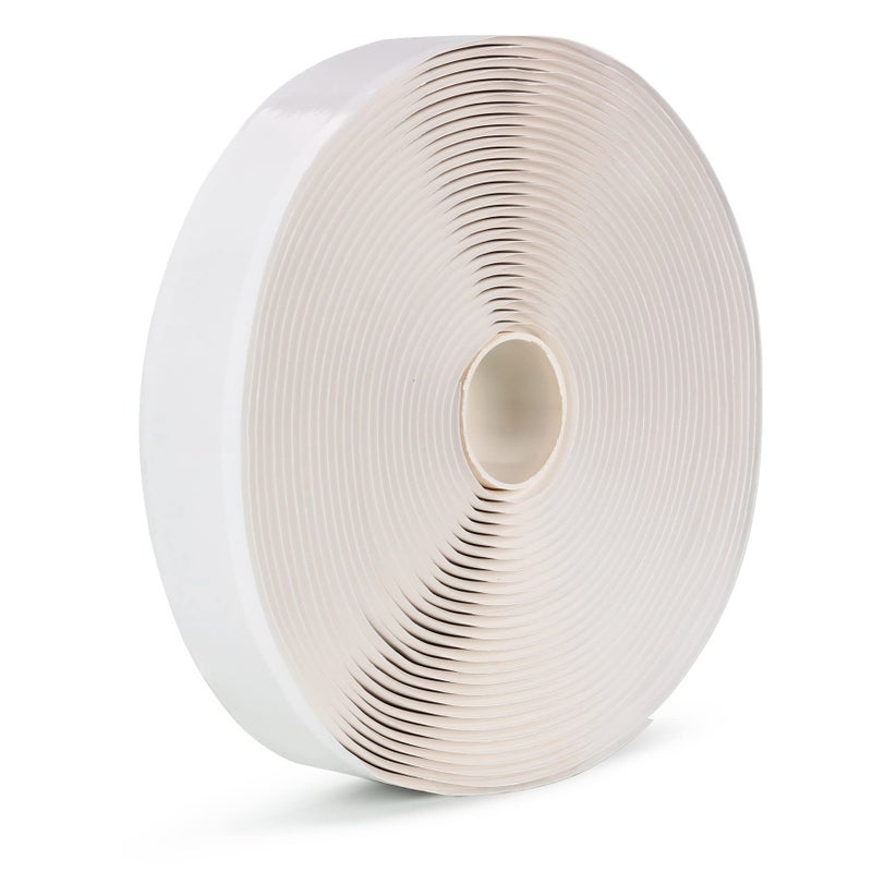 LLPT Butyl Tape White 1 Inch x 33Ft Tight Seal for Leak Proof EPDM RV Repair Window Glass Boat Sealing Roof Pipe Patching(WST233) - Image 1