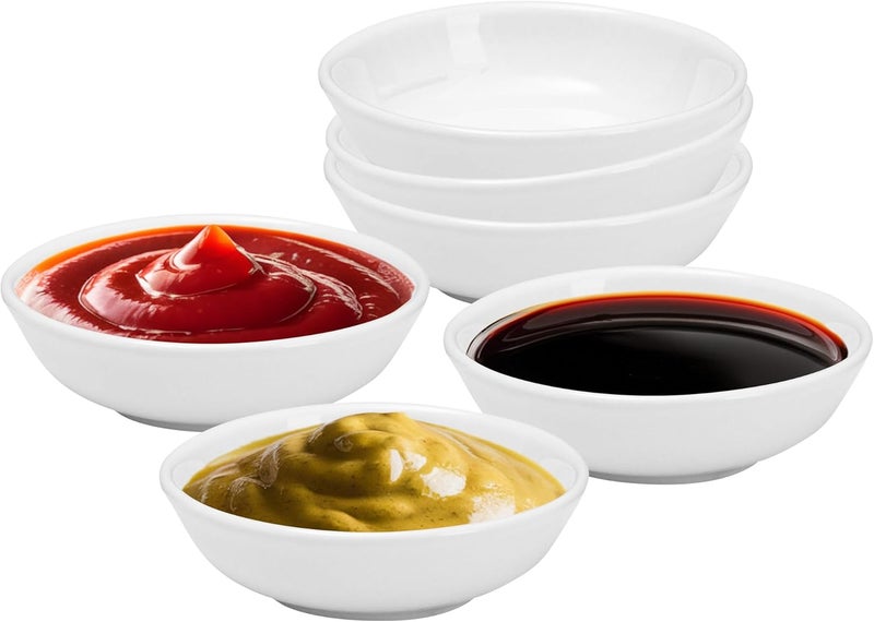 Vikko Small Bowls for Dips Set of 6 Dipping Sauce Cups 15 Ounce Round Soy Sauce Dish 28 Inch Small Ceramic Dipping Bowls Mini Bowls Charcuterie Bowls - Image 1