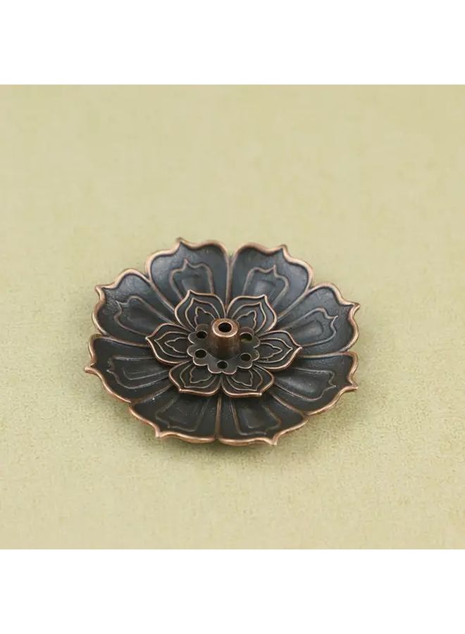 Lotus Incense Burner Zinc Alloy Tibetan Style Incense Holder Feng Shui Wealth Ornament Zen Gift - Image 2