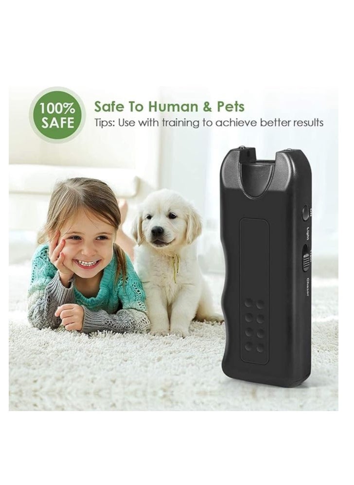 Handheld Dog Repellent, 3 in 1 Anti Barking Device, Ultrasonic Dog Bark Deterrents to Stop Dog Barking and Control Dog Barking with Dual Strobe LED Flashlight for Training