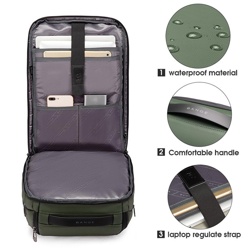 BANGE Business Smart Backpack Waterproof fit 15.6 Inch Laptop Backpack with USB Charging Port,Travel Durable Backpack - Image 3