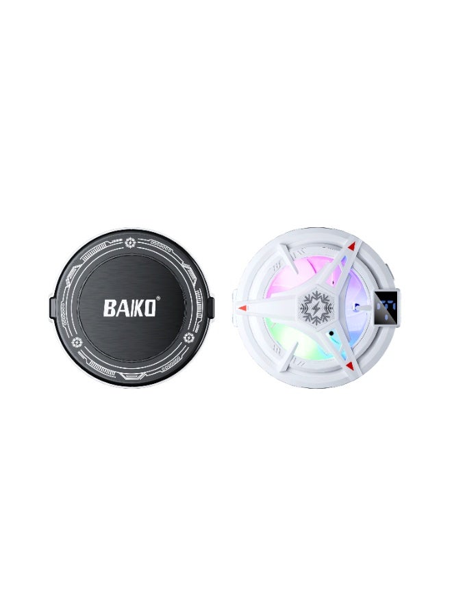 BAIKO TL07 Magnetic Semiconductor Mobile Phone Cooler with Digital Display, Silent Cooling Fan, RGB Lights & Silicone Radiator for Gaming Smartphones - Image 3