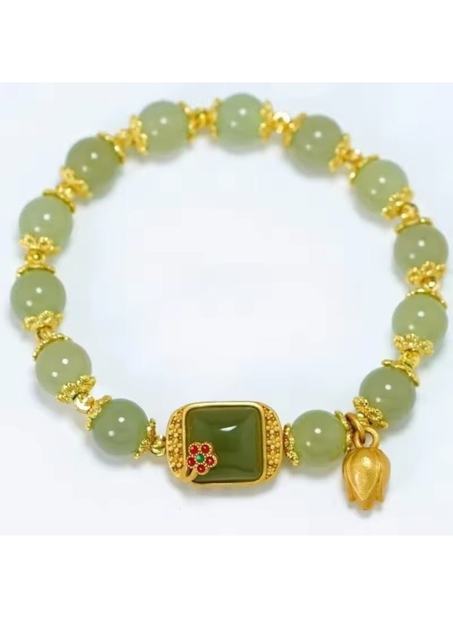 Women Bracelet Square Sugar Lotus Bracelet Exquisite Elegant Retro Girls Fashion Jewelry  - Image 1