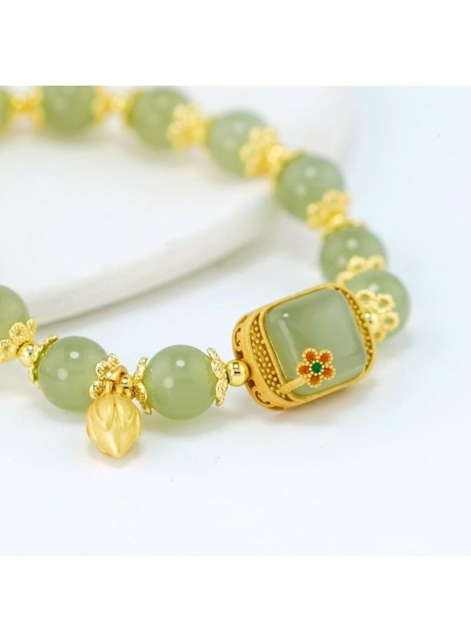 Women Bracelet Square Sugar Lotus Bracelet Exquisite Elegant Retro Girls Fashion Jewelry  - Image 3