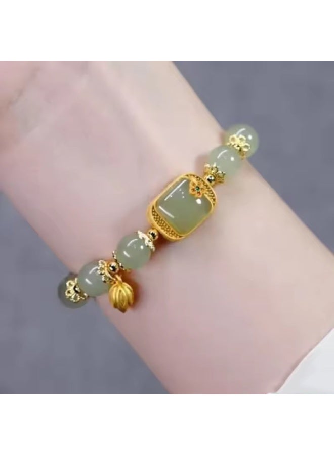 Women Bracelet Square Sugar Lotus Bracelet Exquisite Elegant Retro Girls Fashion Jewelry  - Image 4