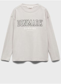 Kids Text Print T-Shirt