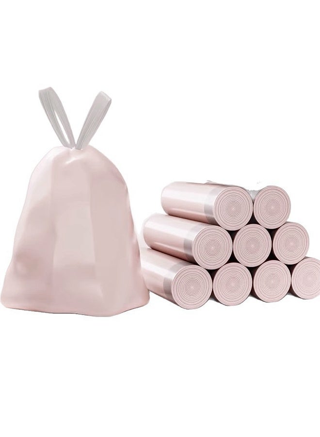 100 كيس قمامة وردي بمقبض – أكياس صغيرة للحمام وغرفة النوم والمكتب والمطبخ