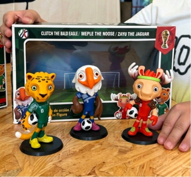 FIFA 2026 FIFA World Cup Mascot Figurine - Red Moose with Football, Display Box Included - Image 3