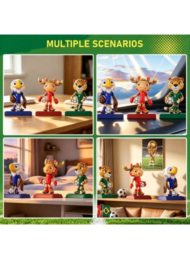 FIFA 2026 FIFA World Cup Mascot Figurine - Red Moose with Football, Display Box Included - Image 5