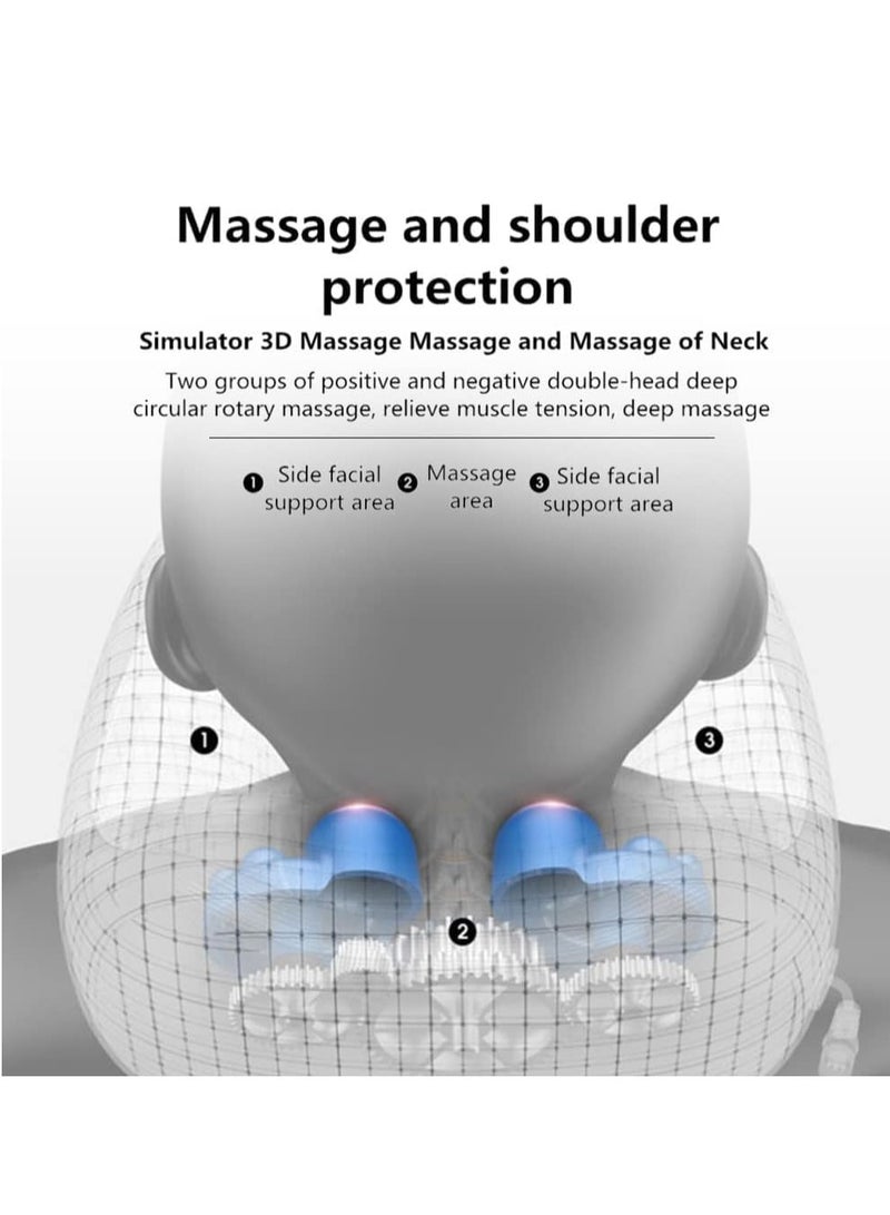 U-shaped Massage Pillow Electric Neck Massager 15min Timing Comfortable Vibration Massage Built-in Battery Massaging Neck Pillow for Neck Relax Pain Relief - Image 4