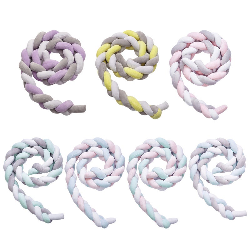 Children'S Room Three-Strand Braided Decorative Bed Wai Nordic Danish Woven Long Knot Ball Pillow Knot - Image 2