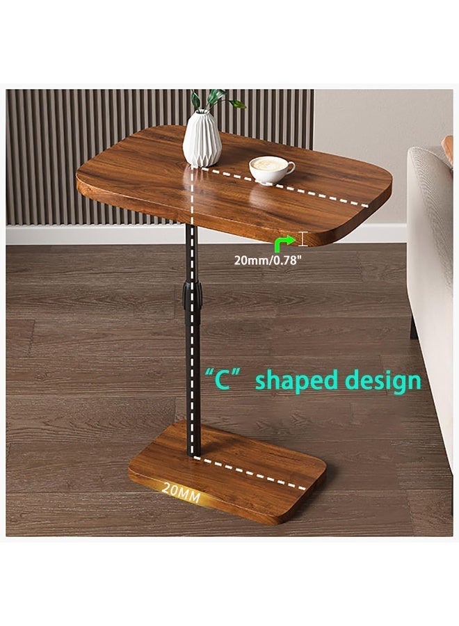 DubaiGallery Elegant Height Adjustable Laptop Table – Modern Wooden Sofa Side Desk with Stable Base and Compact Structure, Perfect for Coffee, Tea, Study, Reading and Small Space Home Decoration Use - Image 1