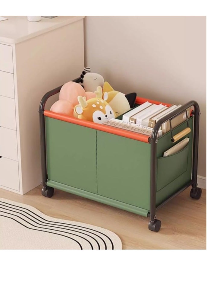 GUDOO - Playroom Toy Organizer with Wheels Toys Storage Bins Toy Box for Playroom Toy Storage Organizer Toy Bin Green 49 * 37 * 48cm - Image 1