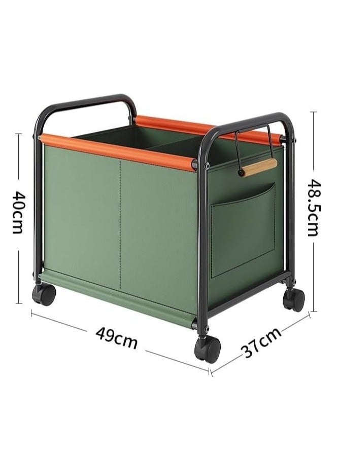GUDOO - Playroom Toy Organizer with Wheels Toys Storage Bins Toy Box for Playroom Toy Storage Organizer Toy Bin Green 49 * 37 * 48cm - Image 1