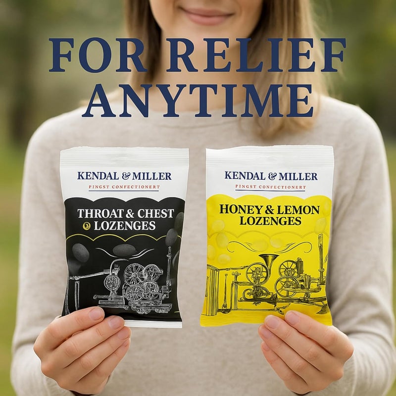 2 Pack Honey & Lemon + Throat & Chest Menthol Lozenges (2 Ã— 110 g, 220 g Total) â€“ Value Cough Sweets in Resealable Bags for Soothing Fresh Breath - Image 3