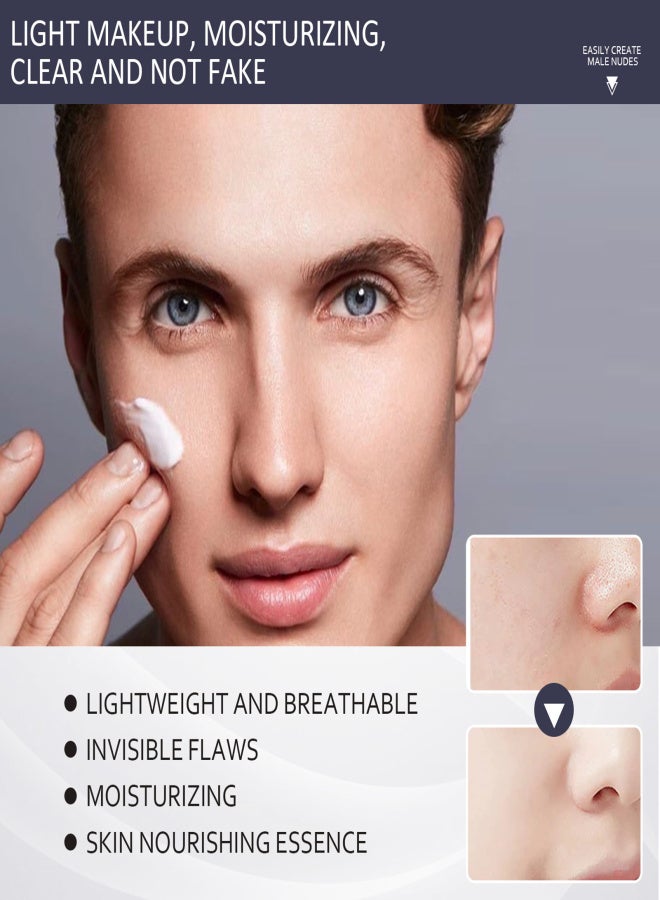 EELHOE 50g Men's Waterbased Cream Invisible Pores Moisturizing Refreshing Waterproof Concealer Brightening Light Makeup - Image 5