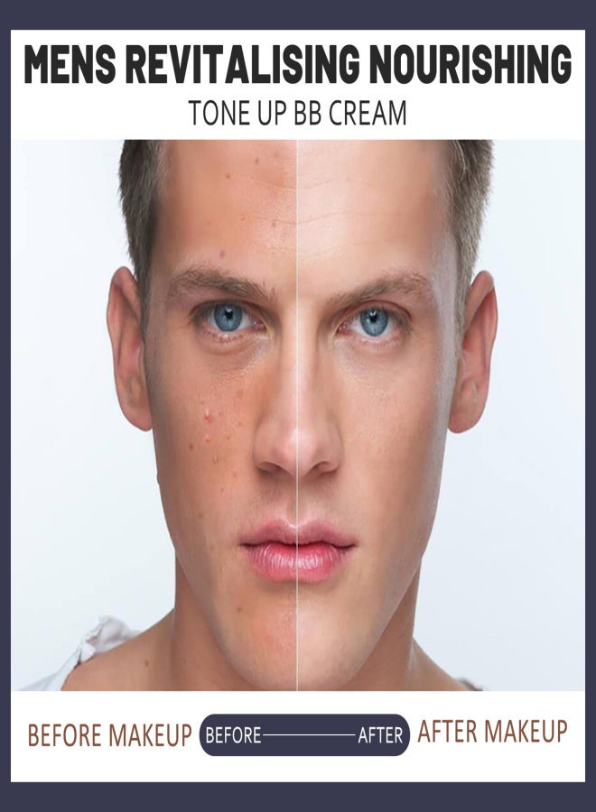 EELHOE 50g Men's Waterbased Cream Invisible Pores Moisturizing Refreshing Waterproof Concealer Brightening Light Makeup - Image 3