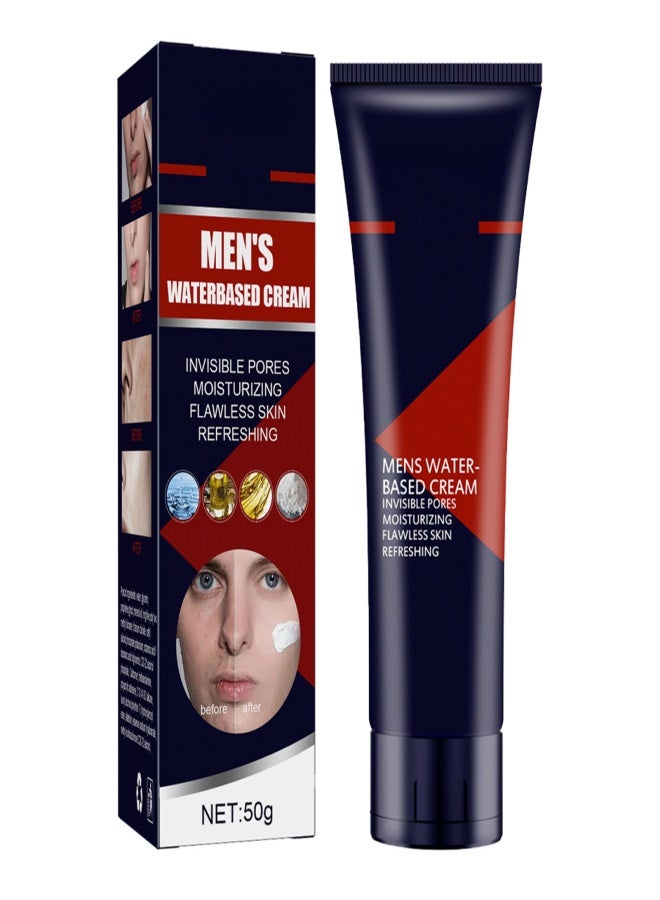 EELHOE 50g Men's Waterbased Cream Invisible Pores Moisturizing Refreshing Waterproof Concealer Brightening Light Makeup - Image 1