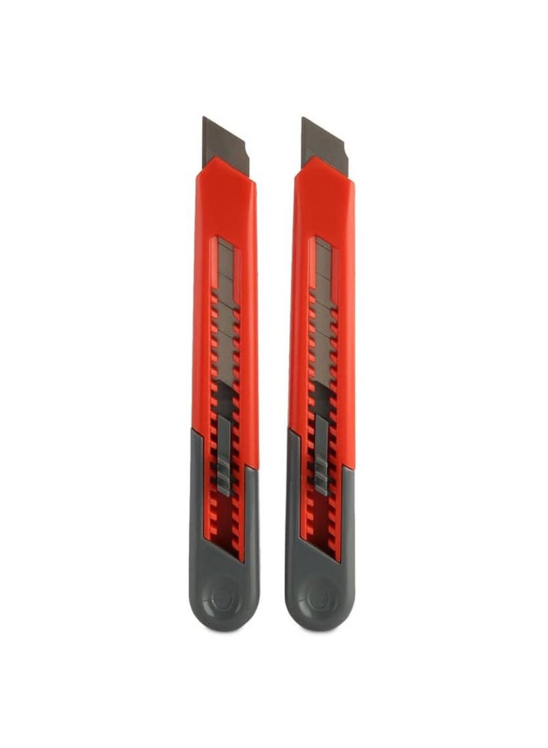 طقم سكاكين بلاستيكية قابلة للكسر 18 مم عبوة من 2