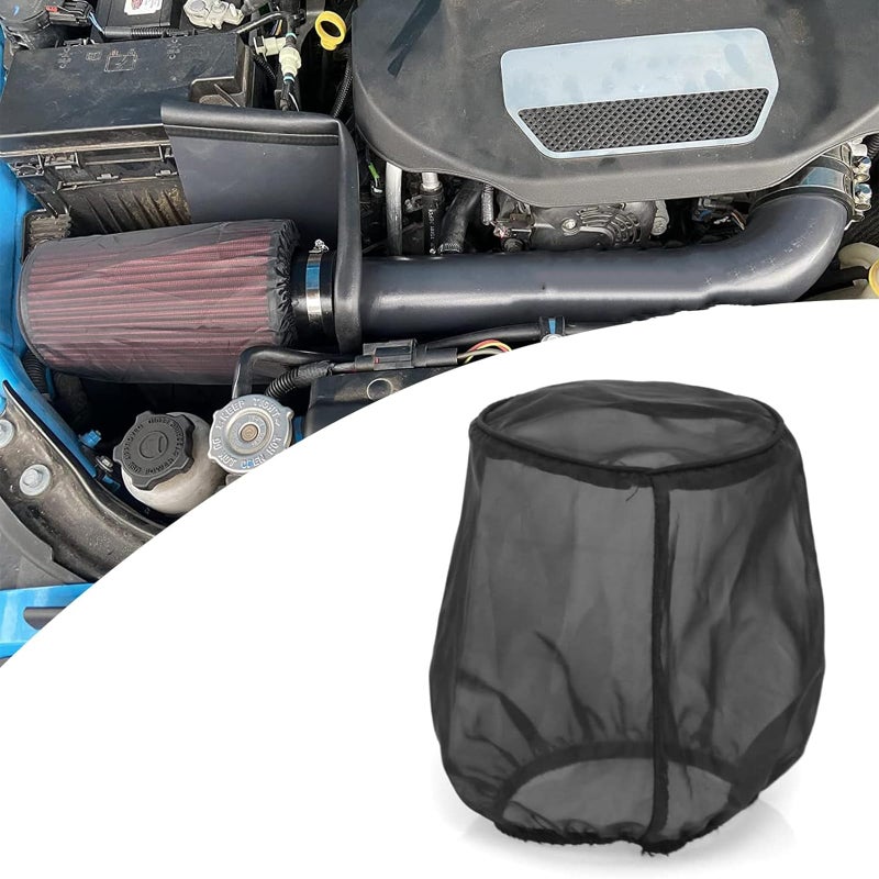 Generic RYANSTAR RACING Air Filter Protective Universal Car Cold Air Filter Protective Cover Dustproof Universal for High Flow Air Intake Filters 76mm 3" High  - Image 1