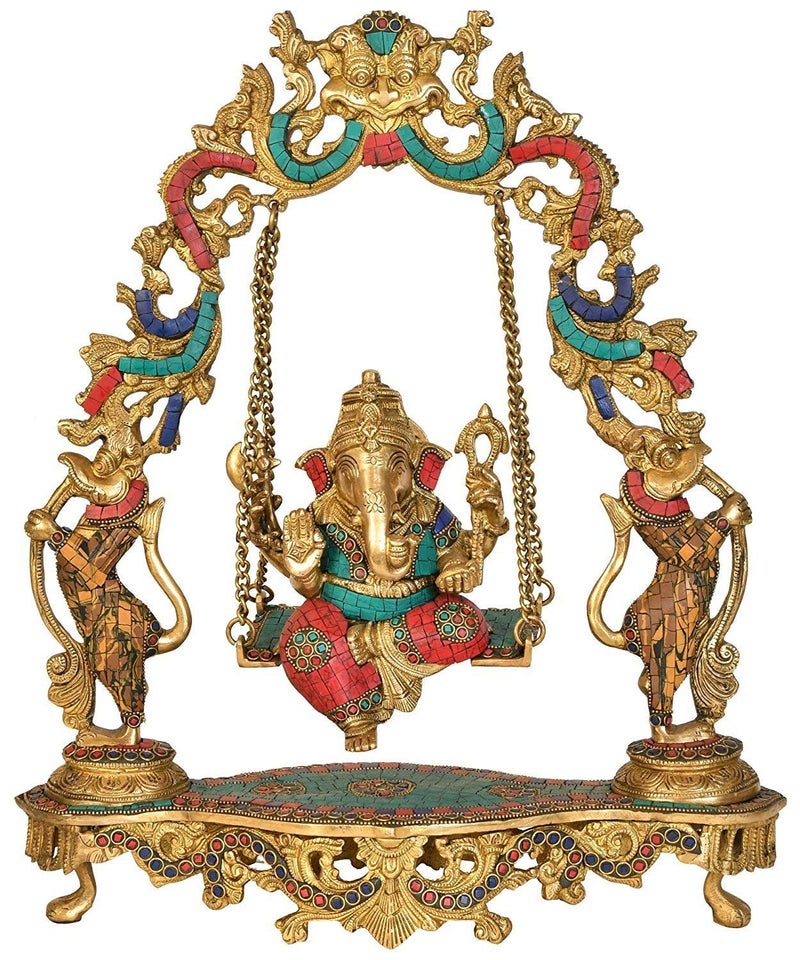 Aone Brass Lord Ganesha Swing Height 18 Inch - Image 2