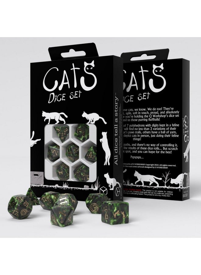 Q WORKSHOP - Q-Workshop Cats Dice Set Pixel, Dice Game - Image 1
