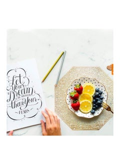 Anmi 6 PCS  PVC place mat  heat Insulation washable gold table mats Hollow out placemats  - Image 5