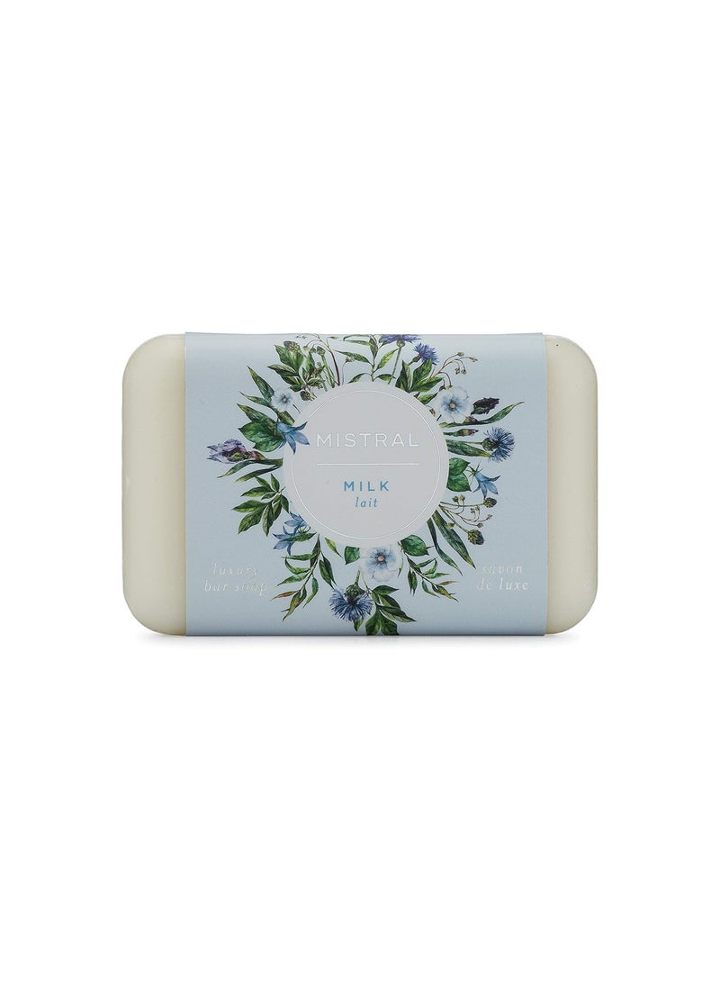 mistral - Mistral Triple Milled Bar Soap Organic Olive Oil and Shea Butter Milk 7 oz Pack of 2 - Image 1