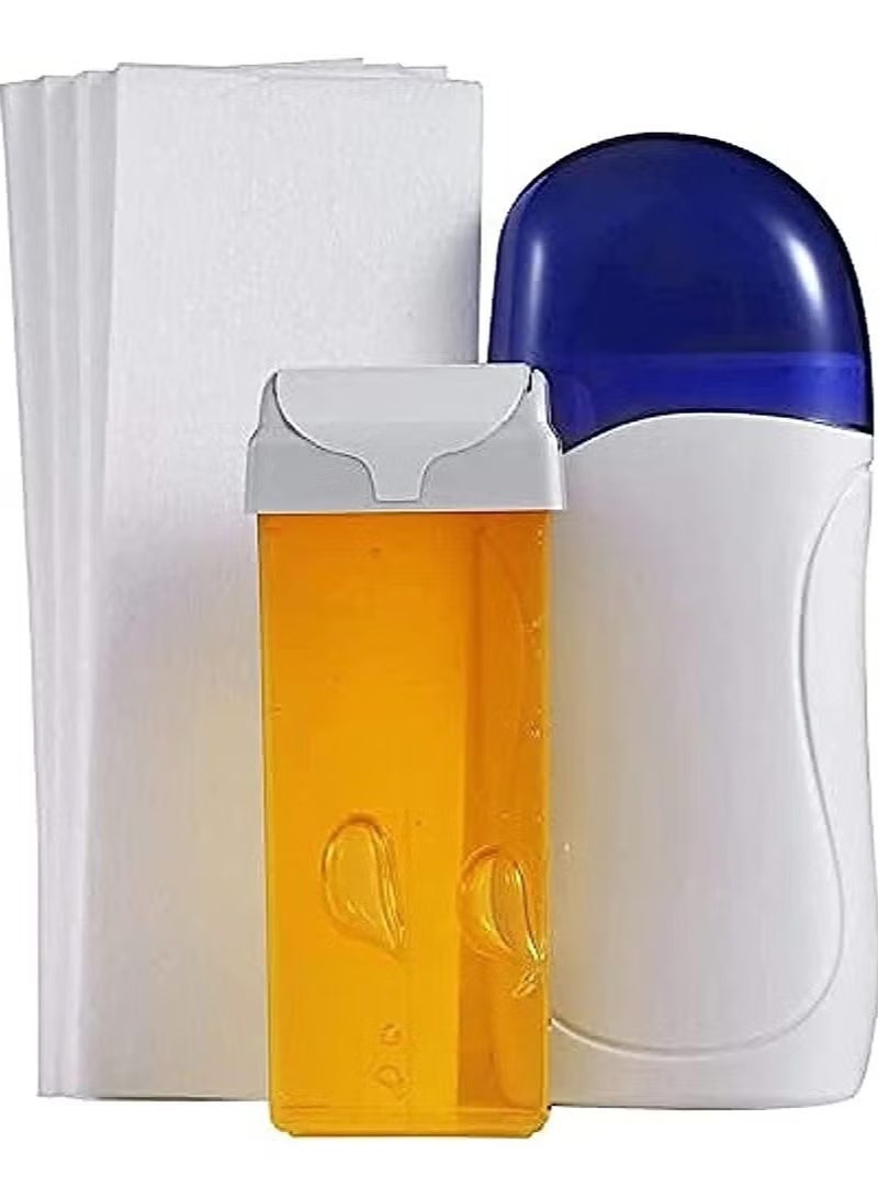 Wax Epilator, Removal Machine Set Wax Heater Warmer with Wax Cartridge and Depilatory Paper - Image 1