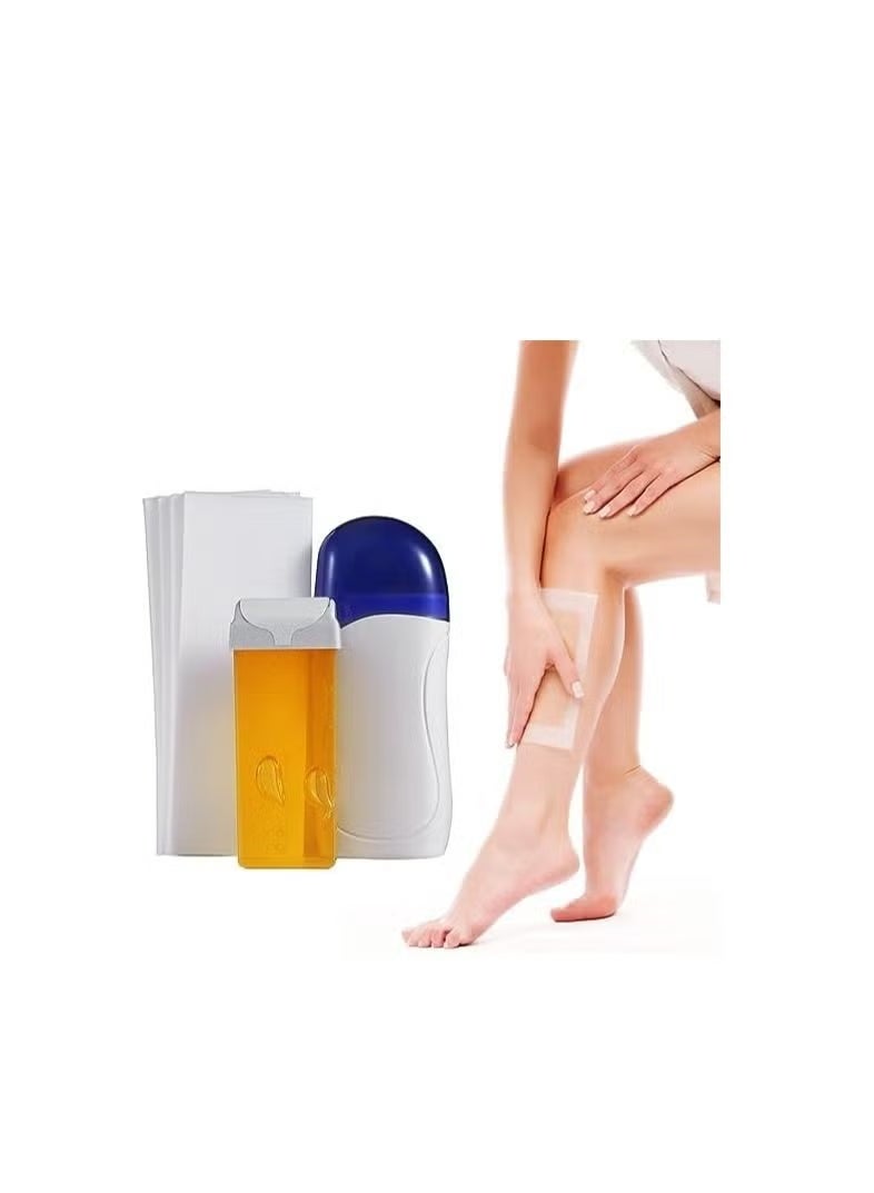 Wax Epilator, Removal Machine Set Wax Heater Warmer with Wax Cartridge and Depilatory Paper - Image 2