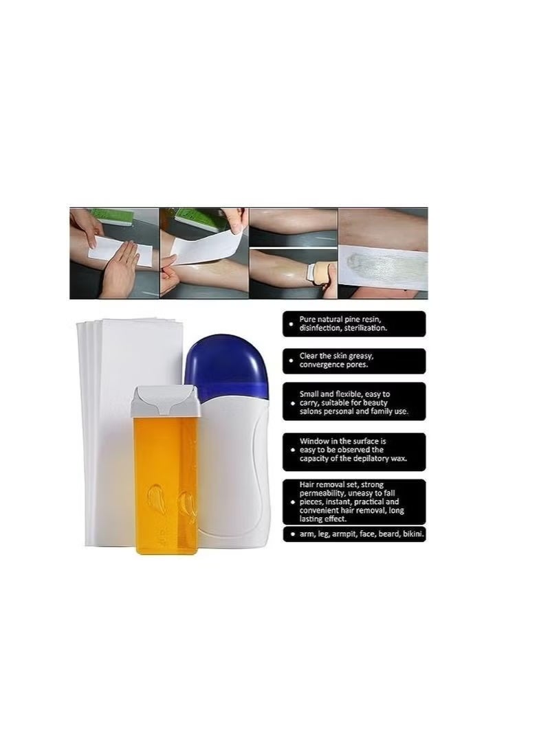 Wax Epilator, Removal Machine Set Wax Heater Warmer with Wax Cartridge and Depilatory Paper - Image 5