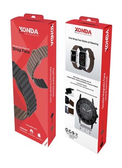 Xonda Band Apple Watch 42/44/45MM  Samsung  Huawei 22 Chocolate Black  - Image 1