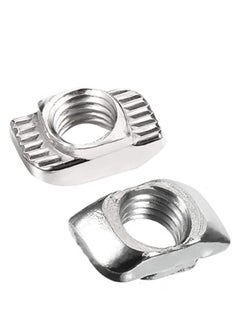 Y&D T Nuts T-Slot Nut Hammer Head Fastener Nickel-Plated Carbon Steel Sliding for Aluminum Profile, 100pcs M5 Half Round Roll in T-Nut Sturdy and Durable, Convenient Your Storage Use  - Image 2