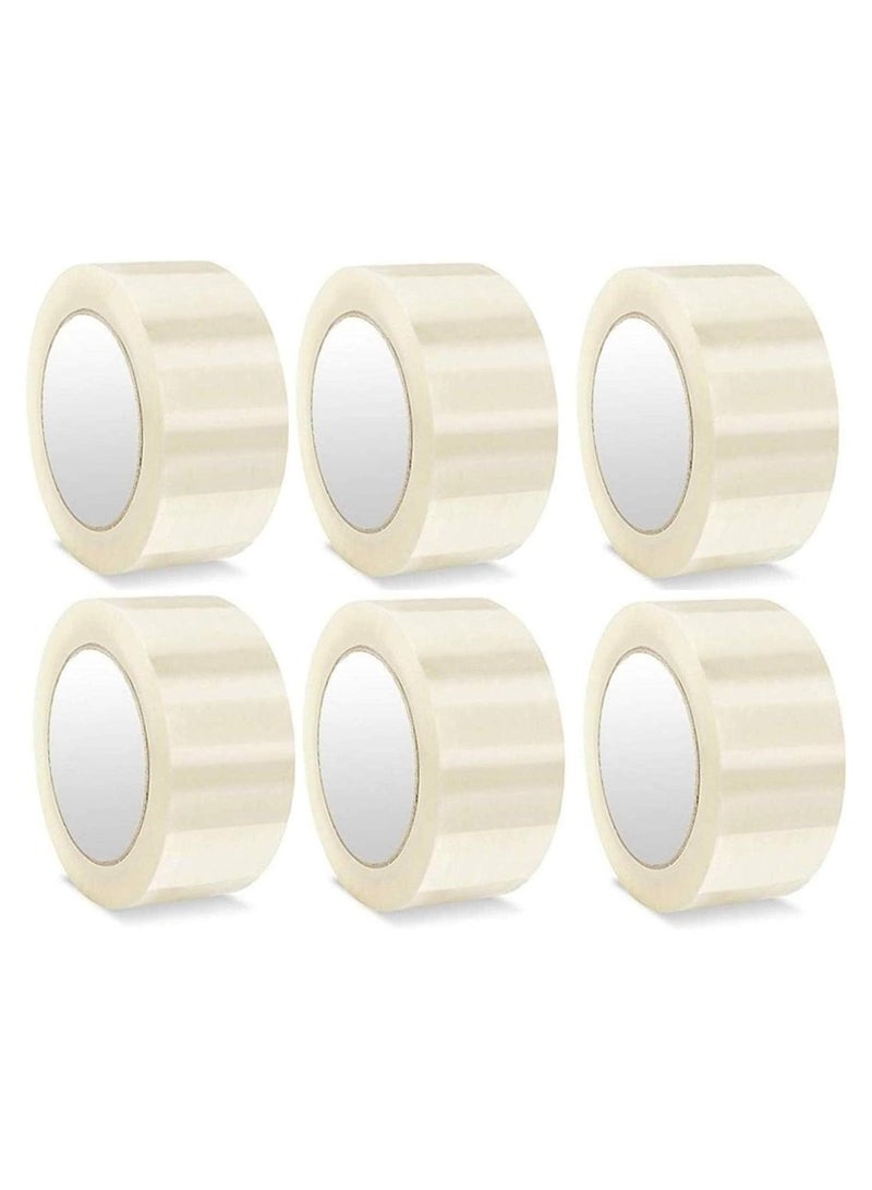 Generic Heavy Duty Clear Packing Tape 2 Inch x 600 Yards, Strong Adhesive Packaging Tape for Moving, Shipping, Storage, Sealing Boxes, Postal Bags, Cartons & Office Supplies, 6 Rolls - Image 1