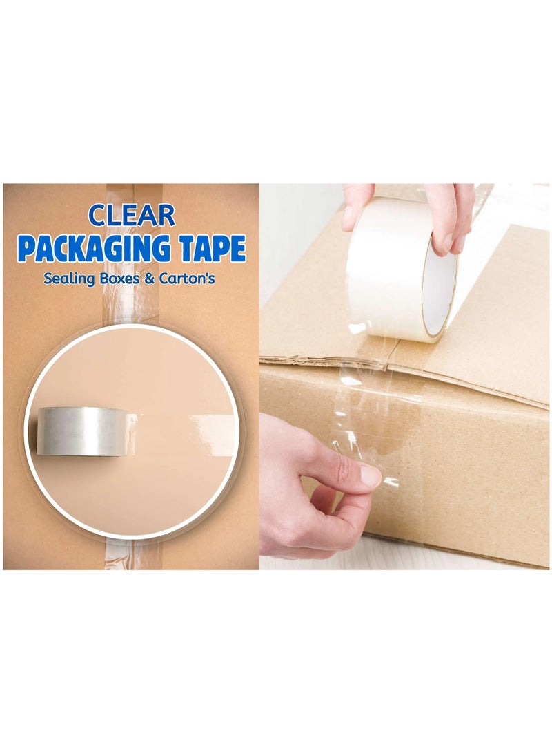 Generic Heavy Duty Clear Packing Tape 2 Inch x 600 Yards, Strong Adhesive Packaging Tape for Moving, Shipping, Storage, Sealing Boxes, Postal Bags, Cartons & Office Supplies, 6 Rolls - Image 3