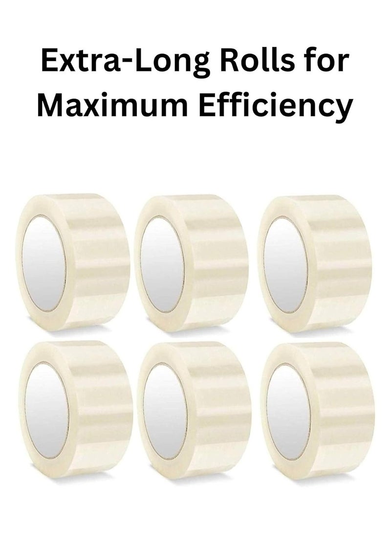 Generic Heavy Duty Clear Packing Tape 2 Inch x 600 Yards, Strong Adhesive Packaging Tape for Moving, Shipping, Storage, Sealing Boxes, Postal Bags, Cartons & Office Supplies, 6 Rolls - Image 5